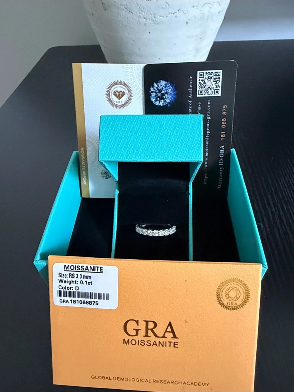 Anu Club Moissanite Eternity Ring (Sterling Silver Band)